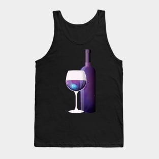 Red Wine Galaxy Space Tank Top
